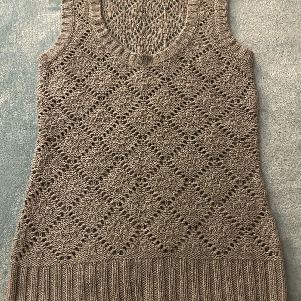 Express Taupe Knit Tank Top Sweater Vest